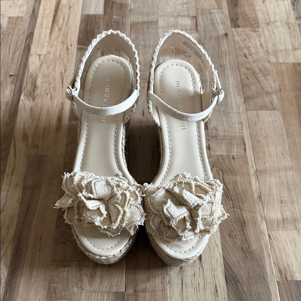 Madden Girl Cream Floral Heels